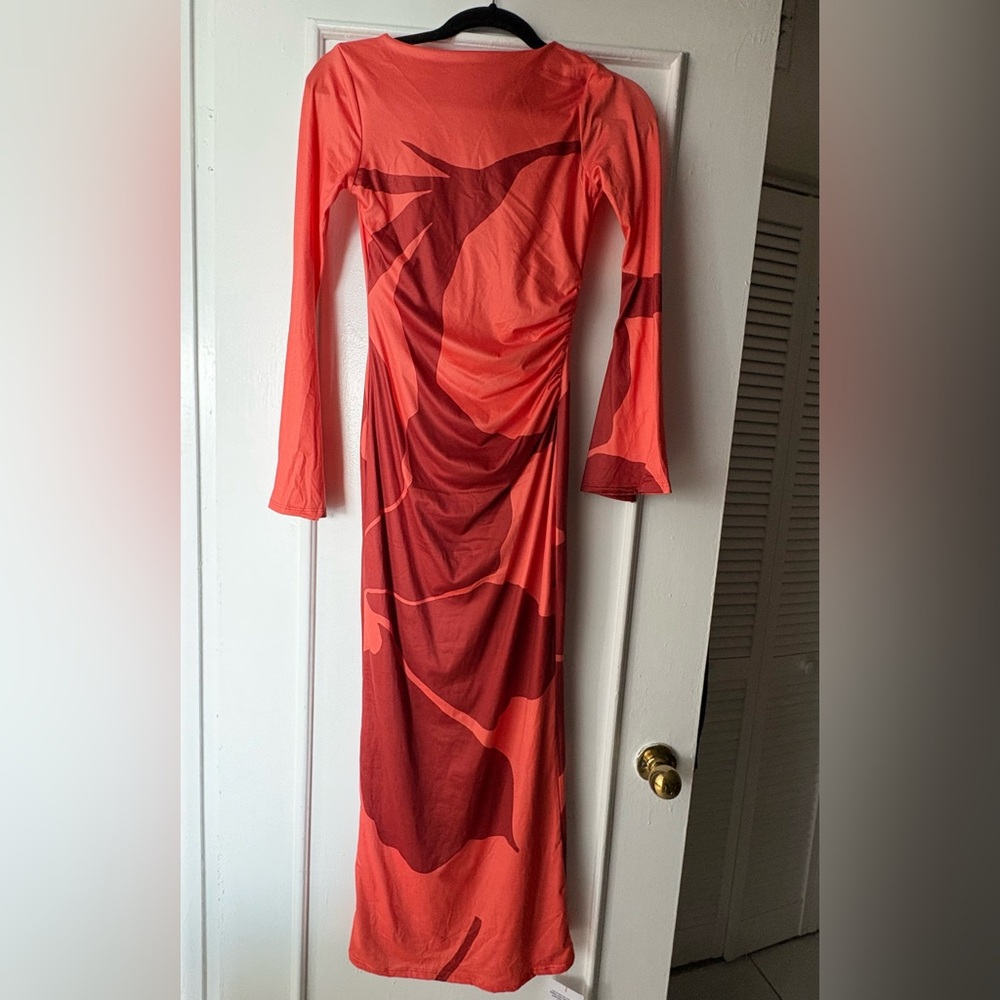 ASOS long angel sleeves midi dress